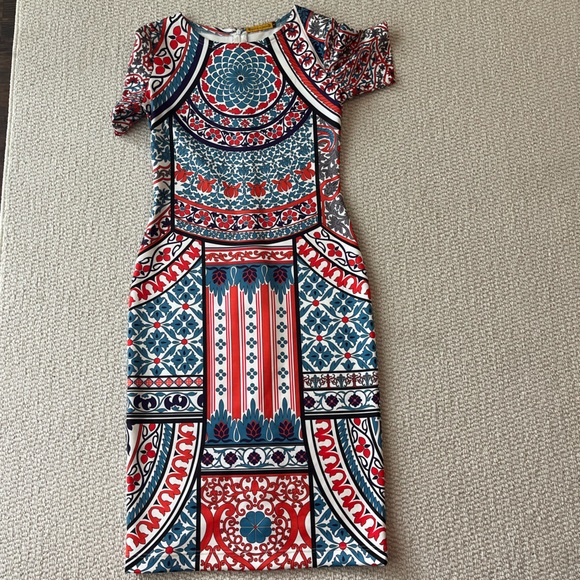 Anthropologie Pankaj & Nidhi Chandra Column dress Pretty Fusion size medium - Picture 3 of 7